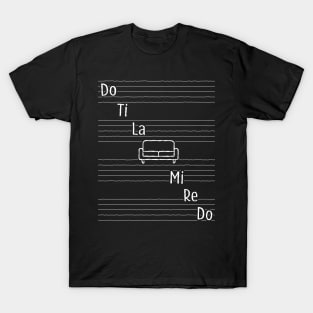 Do Ti La Sofa Funny Musical Notes Scale Design T-Shirt